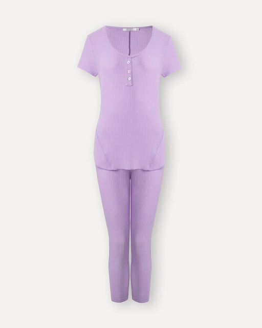 Пижамный комплект из трикотажного полотна в рубчик - Deseo фото 4