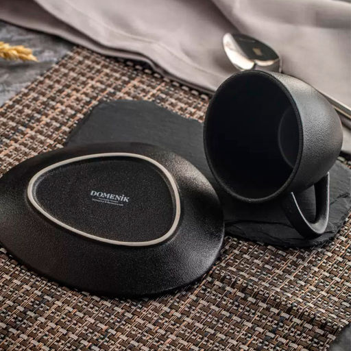 ROCK BLACK ЧАЙНАЯ ПАРА 200мл. фарфор, арт. DM8026