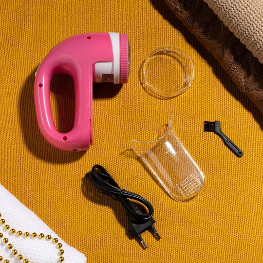 Машинка для удаления катышков LuazON LUK-06, индикатор, 220 В, АКБ, розовая - Luazon home фото 4