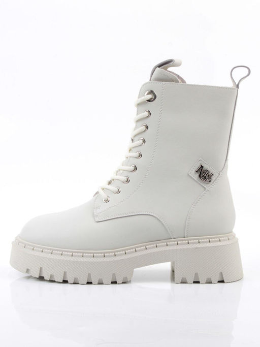 04-PAX85-2Z MILK Ботинки зимние женские (натуральная кожа, 100% шерсть)