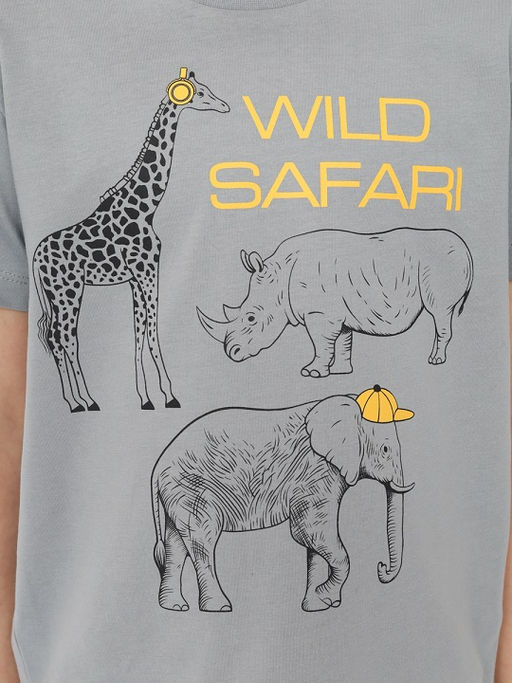 CRB wear/HSKB 63832-23 Футболка для мальчика (Серый (098)-56),серый/Ex.Cherubino  фото 4