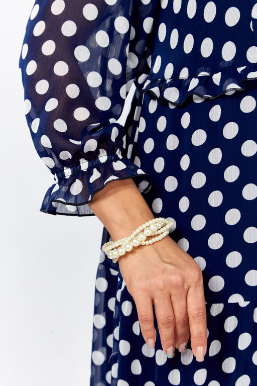 Платье LADY SECRET 25301 мультиколор (синий-горох)