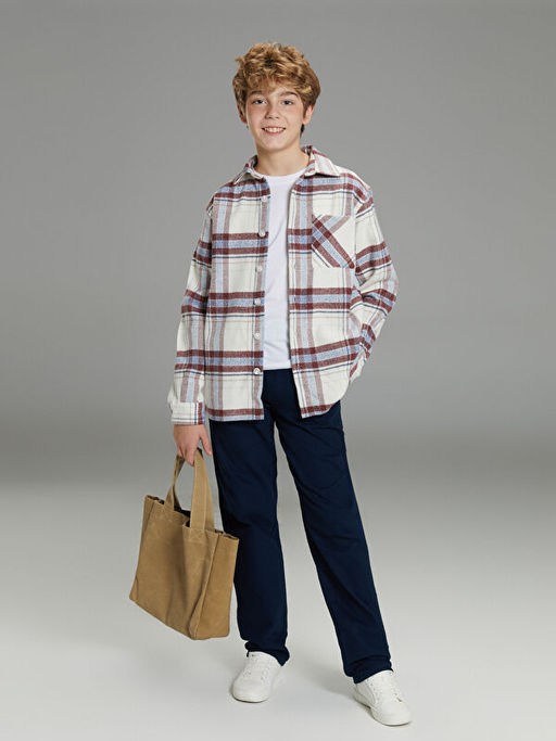 Uzun Kollu Ekose Erkek ?ocuk G?mlek