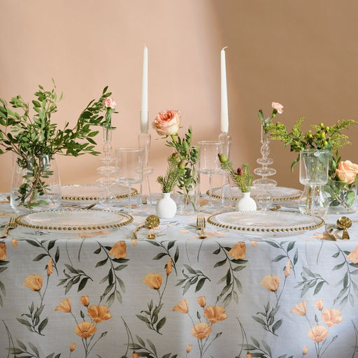 Скатерть Этель «Yellow poppies» 149×250 см, 100% хлопок, репс 210 г/м²