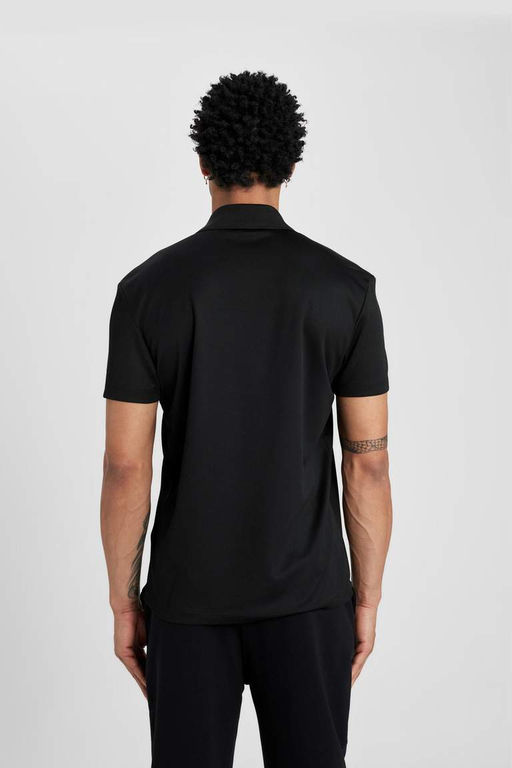 DeFactoFit Спортивная футболка с короткими рукавами и воротником-поло Slim Fit  фото 10