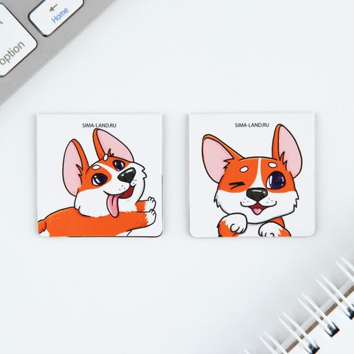 Цена за 2 шт. Подарочный набор, блокнот А6, 32 листа, наклейки, магнитные закладки «Для тех, у кого лапки»