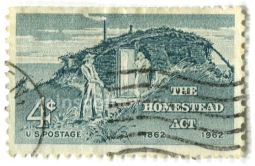 Марка Гомстед-акт -100 лет 1962 год США
