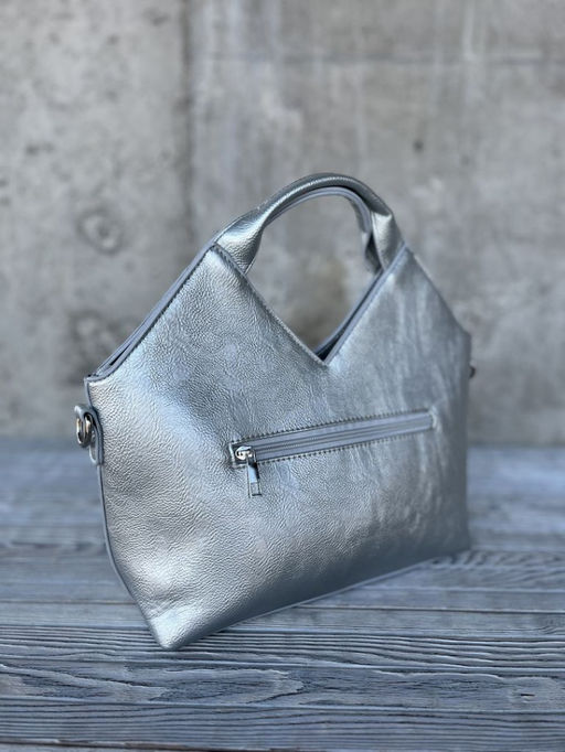 Женская сумка из эко кожи 0025 Серебро - Sergio valentini фото 3