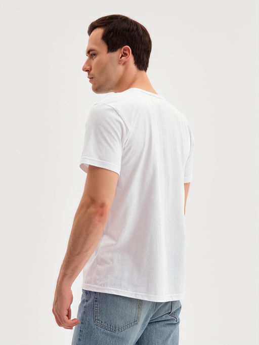 Футболка мужская Collorista, плотность 145 г/м², белая, размер 42-44