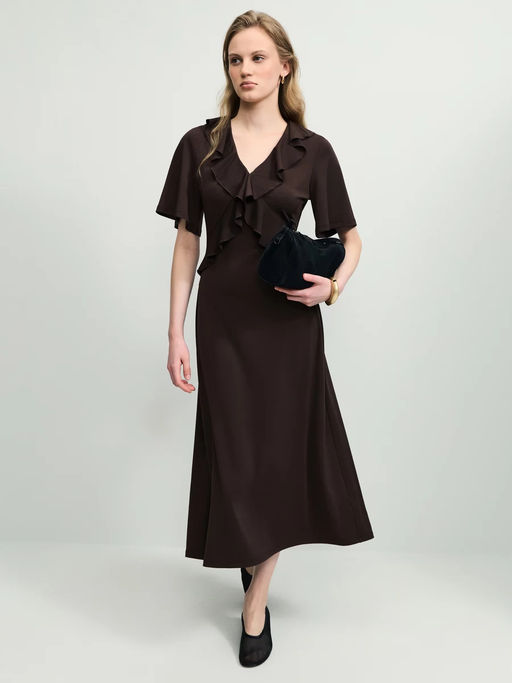 Платье миди с рюшами / Zarina