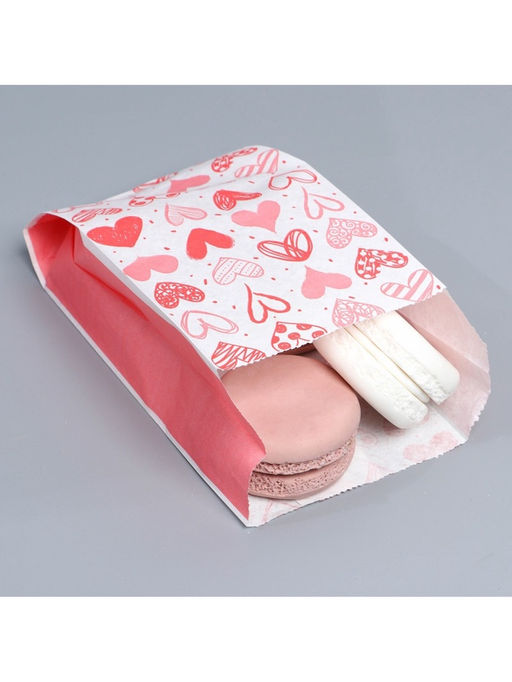 Цена за 50 шт. Пакет бумажный фасовочный, упаковка, крафт With Love, 17?10?6.5 см