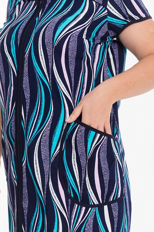 Халат М31968сб синий/бирюза