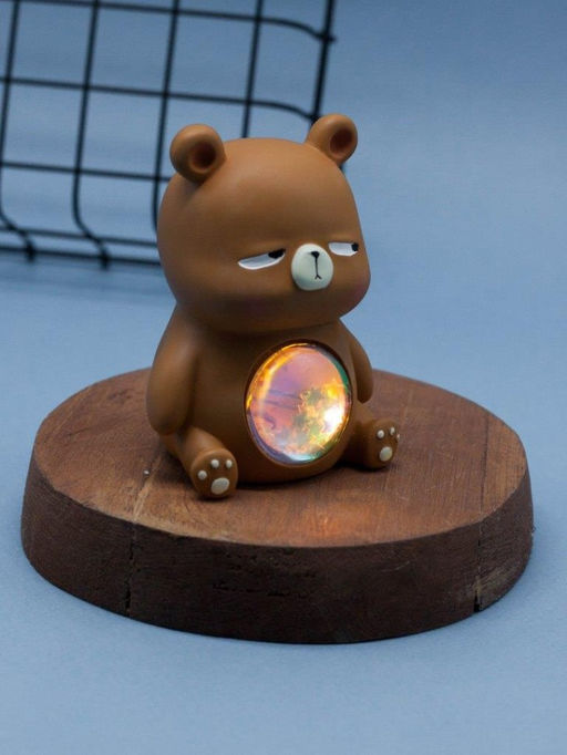 Ночник "Bear", brown mix (9,5 см), пластик