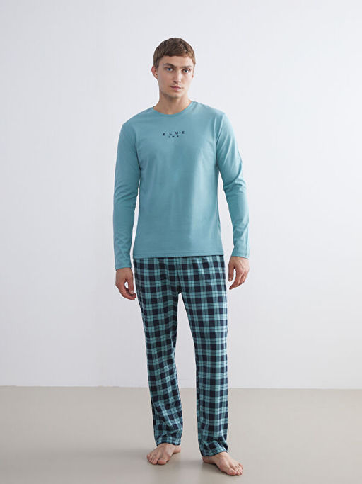 Standart Kal?p Ekose Erkek Pijama Alt