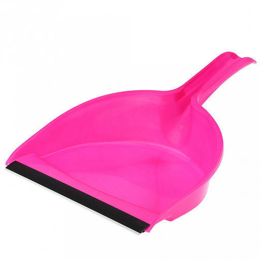 Комплект для уборки пластмассовый: совок 21,5х16,5х7см с резинкой + сметка 25,5х3,7см, ворс 5см "Арка-2" цвета в ассортименте: голубой, фуксия, салатовый (Китай)