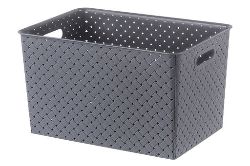 Корзинка с крышкой 14 л 35*24,5*20,5 см Береста серая - Elan gallery фото 3