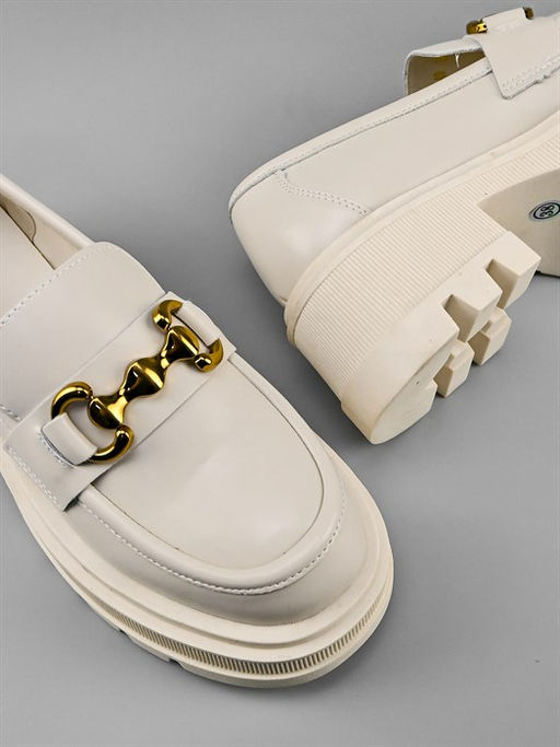 Лоферы женские/ Броги A-49MB Rice white - Piniolo фото 3