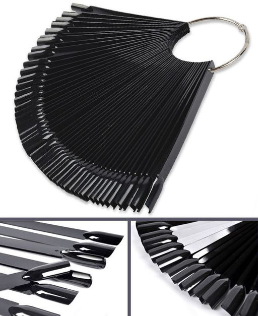 Палитра черная для тестирования и демонстрации оттенков лаков 50шт