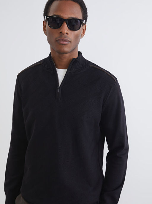 Dik Yaka Erkek Triko Kazak