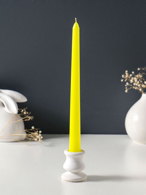 Цена за 2 шт. Свеча античная 25 см (набор 2 шт) 58 гр, 7 ч, цв. жёлтый