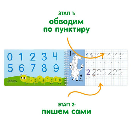 Прописи с трафаретами От 0 до 9 - Буква-ленд фото 3