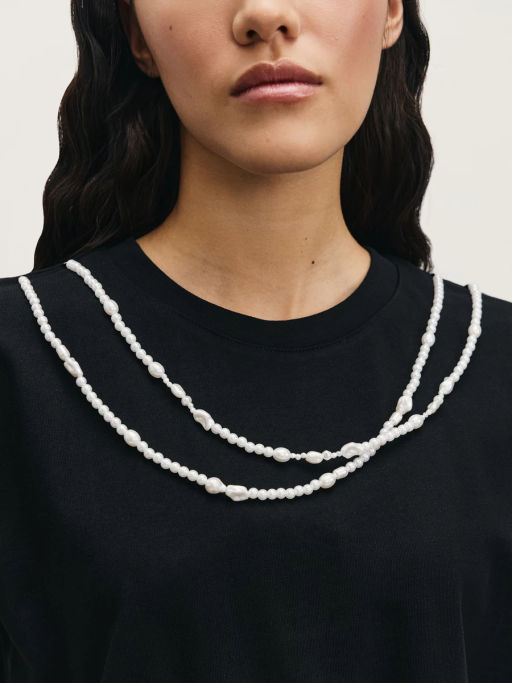 Футболка с декоративными бусами / Zarina  фото 6