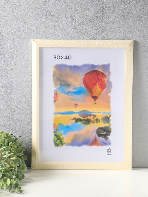 Рамка для фото 30×40 см,, TEMO, мдф, пластиковый экран, слоновая кость