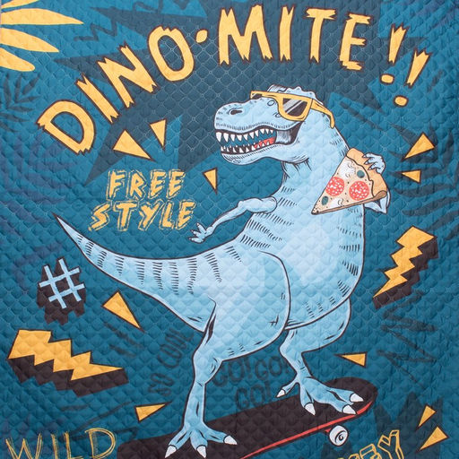 Покрывало детское Этель 1,5 сп T-rex, 145х210 см, микрофибра  фото 2