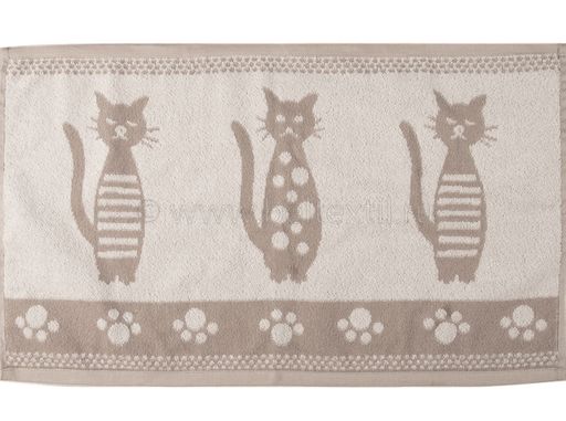 6с104.511ж2 Коты (лен3) Полотенце махровое 67х40см