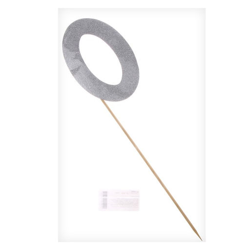 Цена за 6 шт. Топпер в торт 3, цвет серебро - Страна карнавалия фото 6