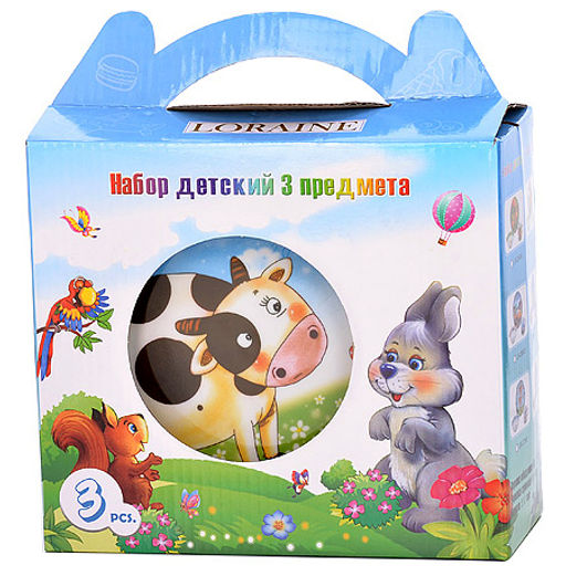 27329 Детский набор 3 пр Корова LR (х12) - Mayer&boch фото 4