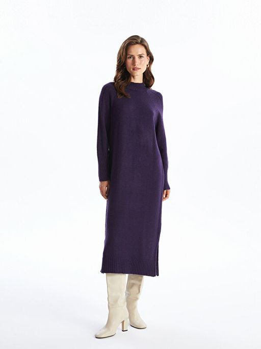 Bisiklet Yaka Kad?n Triko Elbise