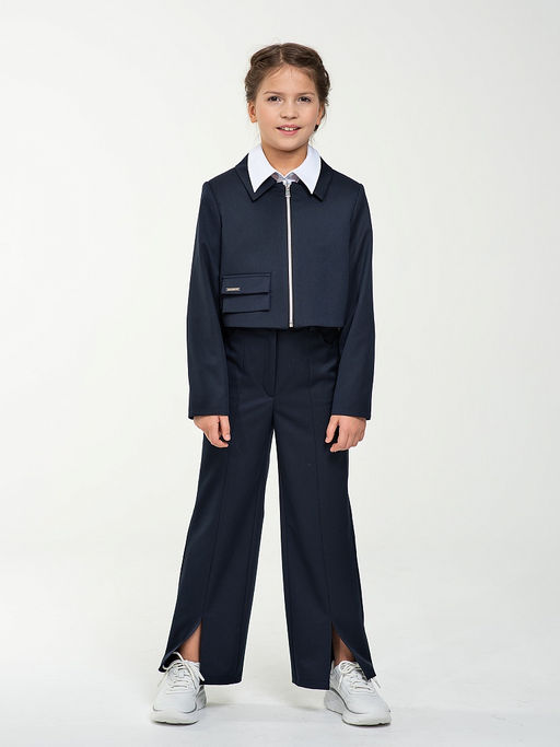 Синий жакет для девочки Mooriposh, модель 0722