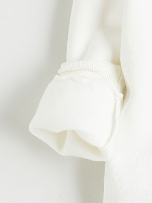 Bask?l? Erkek ?ocuk Kal?n Sweatshirt