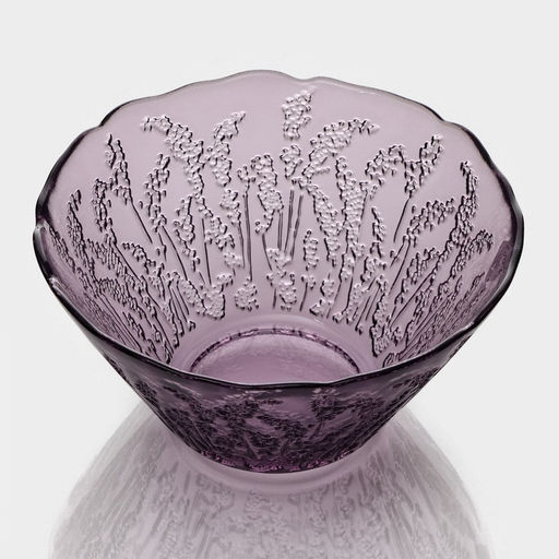 Салатник Magistro «Французская лаванда», 470 мл, 13.7×7 см, стекло, сиреневый