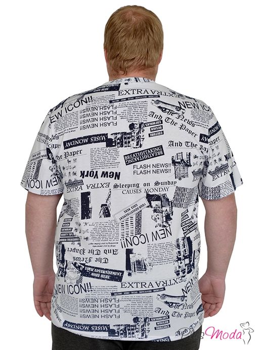 Мужская футболка Модель №617 размеры 44-84 - Plusmoda фото 4