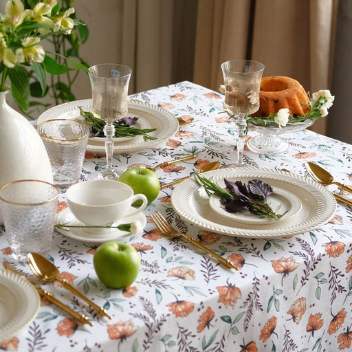 Скатерть Доляна Oleander 149х220 см, 100% хлопок, рогожка 164 г/м2  фото 2