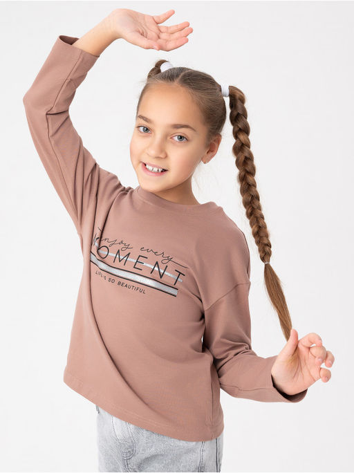 Лонгслив детский "Момент" кофе