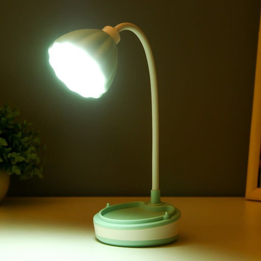 Настольная лампа «Лайни» LEd=2 Вт USB АКБ зелёный 10.5×10.5×37 см RISALUX