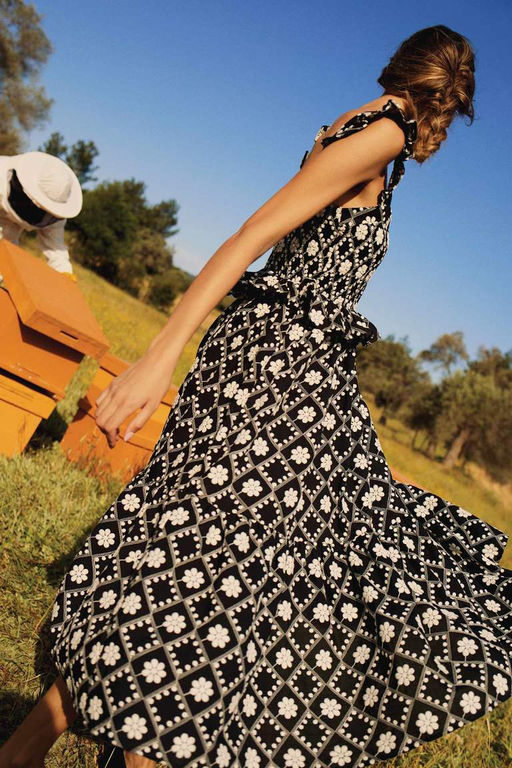 Платье миди с квадратным вырезом и бретелями Lug Von Siga x DeFacto  фото 2