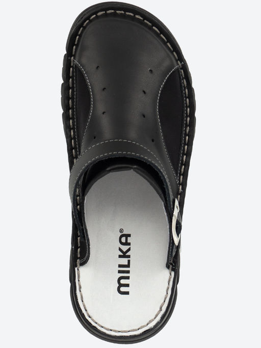 15 | Kina | Черные женские медицинские сабо натуральная кожа - Milka shoes&more фото 3
