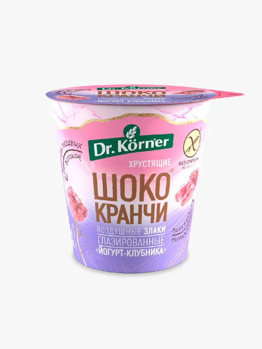 Продукт хрустящий зерновой Шококранчи злаковые Клубничные с йогуртом глазированные
