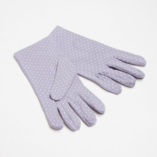 Перчатки женские MINAKU в горох, 22 см, цв. серо-голубой  фото 2