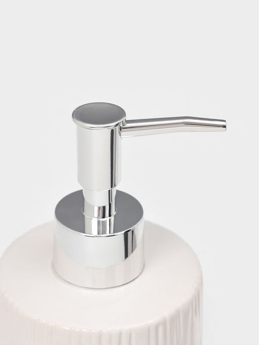 Набор для ванной Rain, 2 предмета, дозатор для мыла, стакан, белый