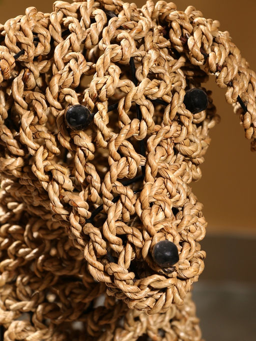 Сувенир плетёный «Собака», 45×28×46х см, сиграсс, светлый