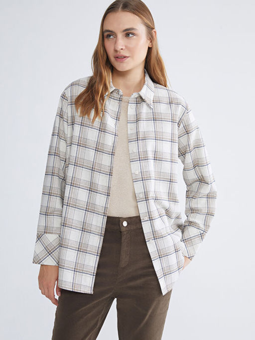 Ekose Oversize Kad?n G?mlek