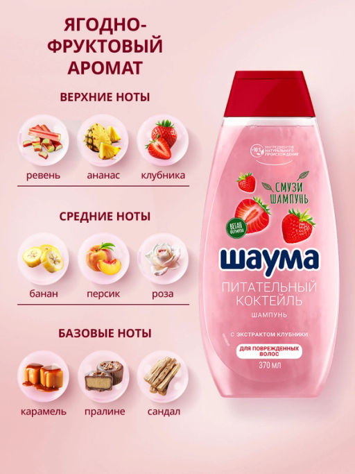 ШАУМА шампунь 370мл Питательный коктейль