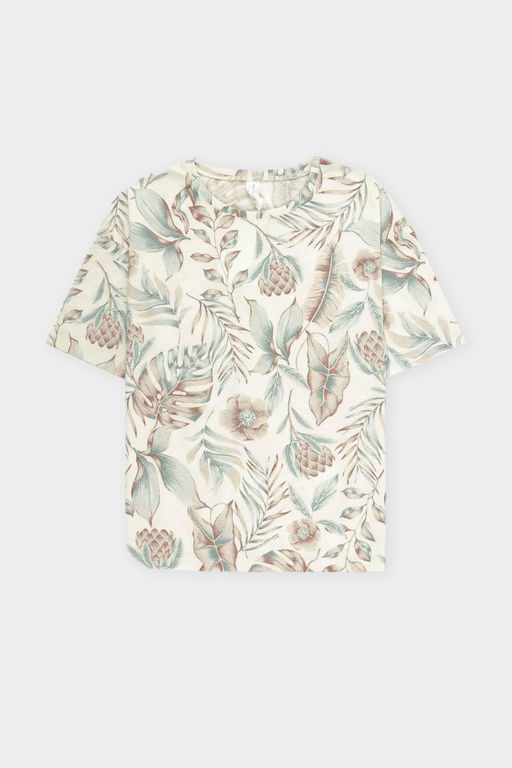 ЕП 20204/айвори,акварельные тропики пижама жен