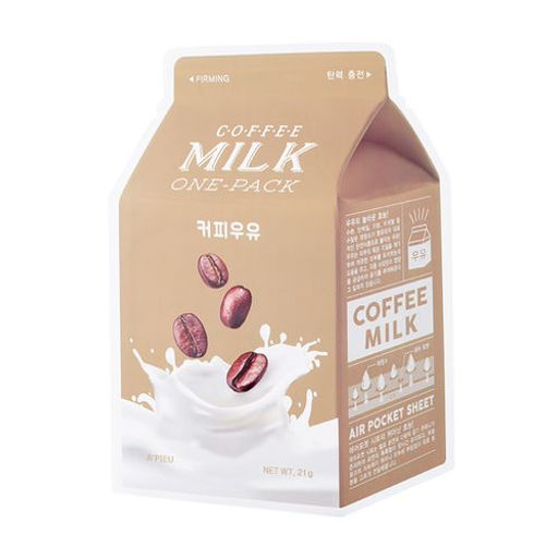 Маска тканевая укрепляющая с экстрактом кофе и коллагеном APIEU Coffee Milk One-Pack, 21g