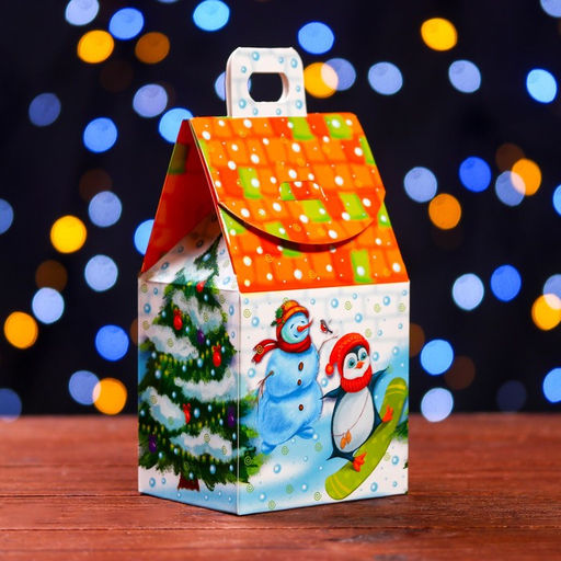 Цена за 5 шт. Подарочная коробка Домик Зимний дворик,9,1 х 7 х 15,7 см - Simaland фото 6